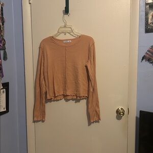 Arizona Jean Co. XL Pink Long Sleeve Crop Top